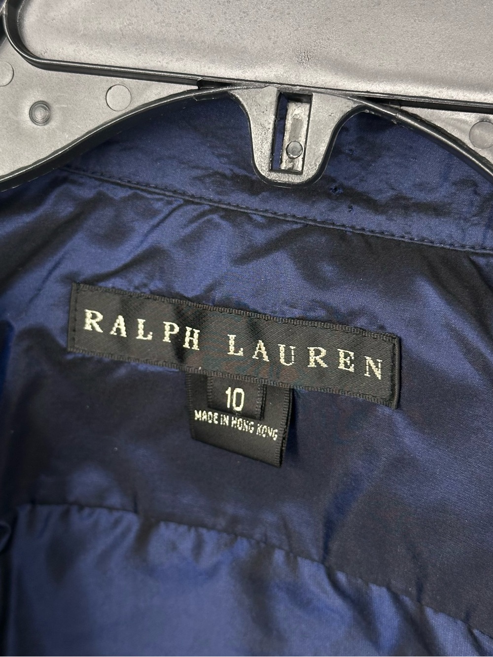 Ralph Lauren Vintage Midnight Navy Satin Blouse Pleated Accordion Cuffs Size 10 - Picture 2 of 5